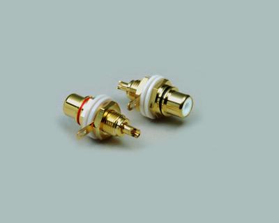 BKL Electronic 0101142 Cinch-connector Bus, inbouw Aantal polen: 2 Rood 1 stuk(s)