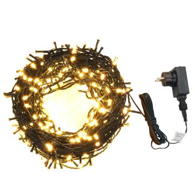 VidaXL Lichtsnoer met 1000 led&apos;s met 8 lichteffecten ip44 100 m warmwit
