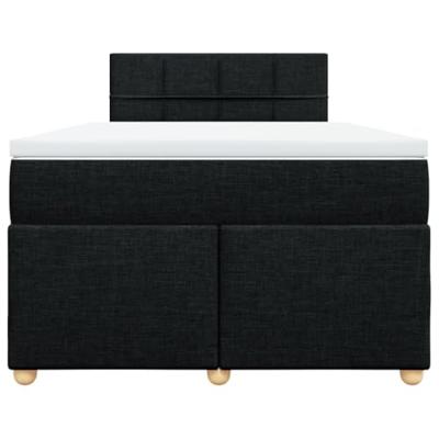 Boxspring met matras stof zwart 120x190 cm