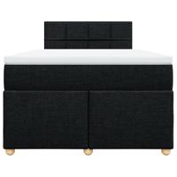 Boxspring met matras stof zwart 120x190 cm - thumbnail