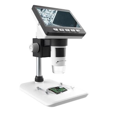 Ondersteuning van 50 X-1000 X 1080 P draagbare elektronische digitale bureaublad Microscoop met LED licht Micro SD kaart (32 GB Max) (wit)