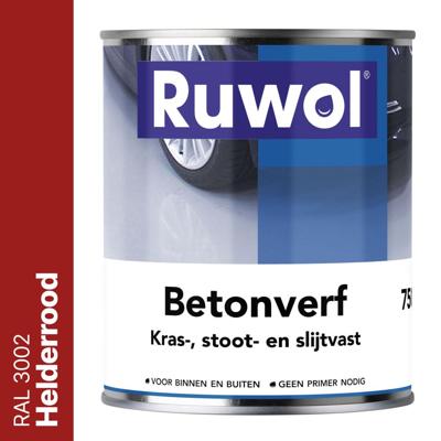 Ruwol Betonverf Helderrood (RAL 3002) 750 ml Ruwol Betonverf Helderrood (RAL 3002) 750 ml