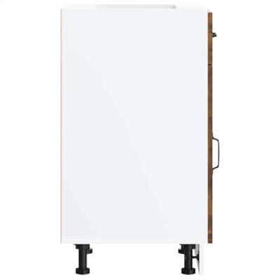 Keuken onderkast Kalmar bewerkt hout gerookt eikenkleurig