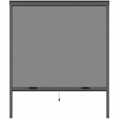 Raammuggennet L125 x H145 cm in antracietgrijs aluminium - In te korten in breedte en hoogte