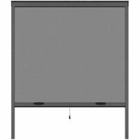 Raammuggennet L125 x H145 cm in antracietgrijs aluminium - In te korten in breedte en hoogte - thumbnail