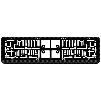 Kunststof kentekenplaathouder 'Click' 52x11cm Carbon-Look ASNP04K Kunststof kentekenplaathouder 'Click' 52x11cm Carbon-Look ASNP04K