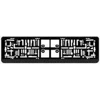 Kunststof kentekenplaathouder 'Click' 52x11cm Carbon-Look ASNP04K - thumbnail