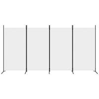 Kamerscherm met 4 panelen 346x180 cm stof wit - thumbnail