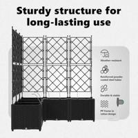 Tuin Bloempot 5 pcs Zwart Staal - thumbnail