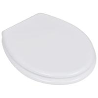 Toiletbril simpel ontwerp MDF wit - thumbnail