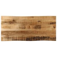 Tafelblad met natuurlijke rand 90x40x2,5 cm massief mangohout - thumbnail