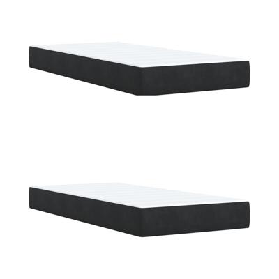 Boxspring met matras fluweel zwart 140x190 cm