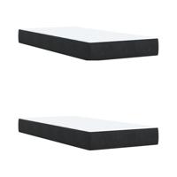Boxspring met matras fluweel zwart 140x190 cm - thumbnail