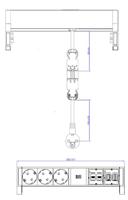 Bachmann 902.502 Stekkerdoos 3-voudig Zwart, Aluminium Wieland stekker 1 stuk(s) - thumbnail