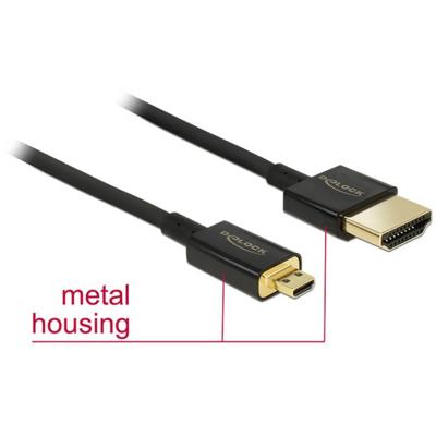 DeLOCK 85119 HDMI kabel 0,25 m HDMI Type A (Standaard) HDMI Type D (Micro) Zwart