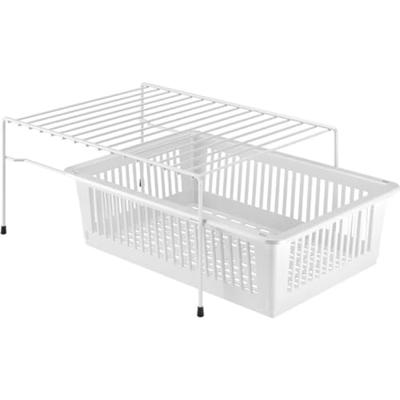 Metaltex dino rek + mand 33x45x20 cm wit