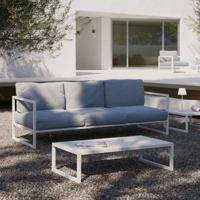 Kave Home 3-zits Tuinbank 'Comova' 225cm, kleur Blauw - thumbnail