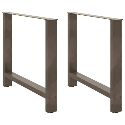 Salontafelpoten 2 st 90x(72-73) cm staal naturel
