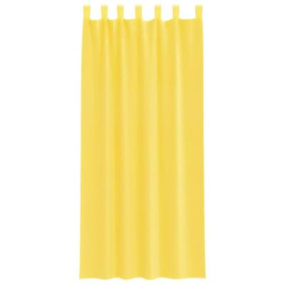 Gordijnen met lussen 2 st 140x245 cm geel Gordijnen met lussen 2 st 140x245 cm geel