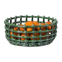 Mand keramiek groot - groen - ø26x11.5 cm - thumbnail