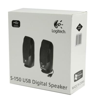 Logitech S-150 2.0 PC-luidsprekers Kabelgebonden 1.2 W Zwart
