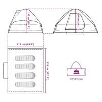 Koepeltent 4-persoons waterdicht blauw - thumbnail