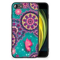 iPhone SE 2022 | SE 2020 | 7/8 Leuk Telefoonhoesje Cirkels en Vlinders - thumbnail