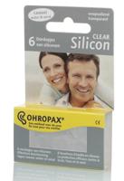 Ohropax Silicon clear 6 Stuks - thumbnail