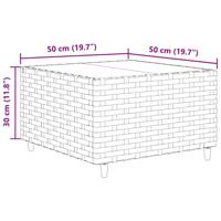 8-delige Loungeset met kussens poly rattan grijs - thumbnail