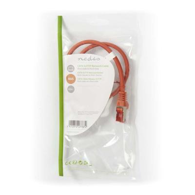 CAT6 S/FTP-Netwerkkabel | RJ45 Male - RJ45 Male | 0,5 m | Oranje