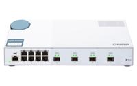 QSW-M408S - Switch - Managed - 8 x 10/100/1000 + 4 x 10 Gigabit SFP+ - desktop - thumbnail