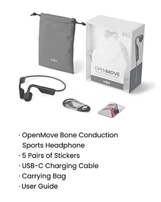 SHOKZ OpenMove Hoofdtelefoons Draadloos Neckband Sporten Bluetooth Grijs - thumbnail
