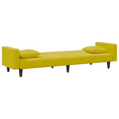 2-delige Loungeset met kussens fluweel geel - thumbnail