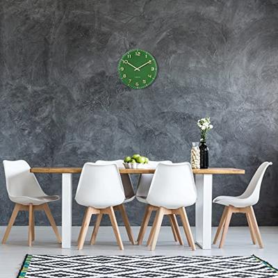 Wandklok 40 cm - Geruisloos - Groen - Glas/Aluminium - "Classy Medium"