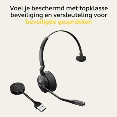 Jabra Engage 55 On Ear headset DECT Mono Zwart Volumeregeling, Microfoon uitschakelbaar (mute), Mono Telefoon