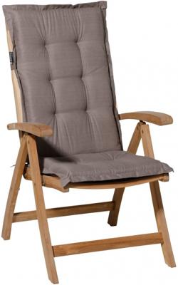 Madison stoelkussen met hoge rug basic 123x50 cm taupe
