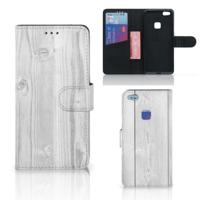 Huawei P10 Lite | Book Style Case | White Wood - thumbnail