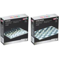 Schaak- of damspel mini 15x15cm - thumbnail