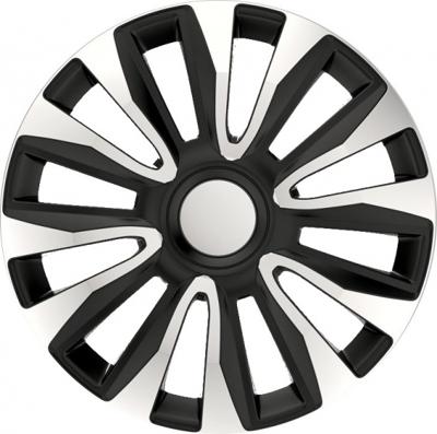 AutoStyle wieldoppen Mega 15 inch ABS zilver/zwart set van 4