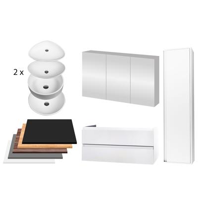 Clou Vale Fontein Met Voorbewerkt Kraangat Rechts Met Geintegreerde Afvoer Mat Grijs Keramiek 38 cm Clou