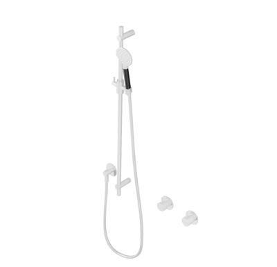 Glijstangset Hotbath Cobber Met Wandaansluitbocht En Handdouche Mat Wit