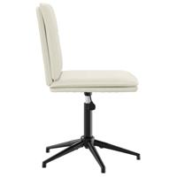 Eetkamerstoelen 2 st fluweel crèmekleurig - thumbnail