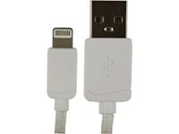 KeyMate Charge/Sync Keychain Cable Nylon Braided Lightning White - thumbnail
