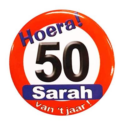 Button klein Sarah verkeersbord