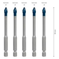 Bosch Accessories EXPERT HEX-9 HardCeramic 2608900599 Tegelboorset 5-delig 6 mm Zeskant schacht 5 stuk(s) - thumbnail