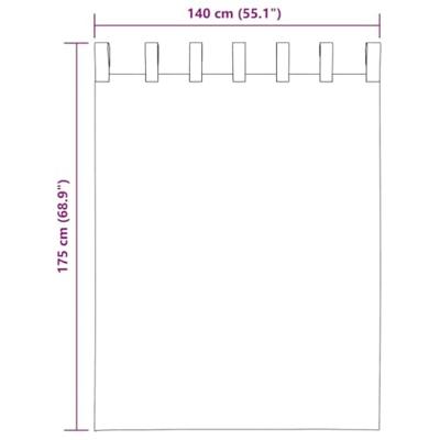 Gordijnen voile met lussen 2 st 140x175 cm wit Gordijnen voile met lussen 2 st 140x175 cm wit