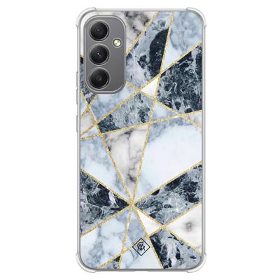 Samsung Galaxy A34 shockproof hoesje - Marmer blauw Samsung Galaxy A34 shockproof hoesje - Marmer blauw