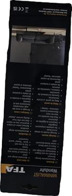 TFA Dostmann 60.3036.01 Wandklok Kwarts 50 cm x 96 mm x 310 mm x 33 mm Zwart