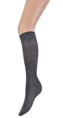 Kniekous wol heren - zwart - Hoge warme winter kniekous