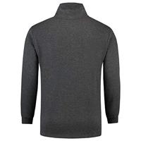 Tricorp sweater ritskraag - Casual - 301010 - antraciet melange - maat L - thumbnail